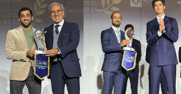 The Union Internationale Motonautique (UIM) honors Abu Dhabi Team champions in Monaco