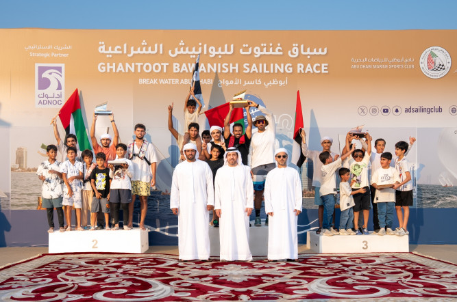 Organized by the Abu Dhabi Marine Sports Club: "Al-Hadi" crowned champion of the Ghantoot Dhow Sailboats Race.