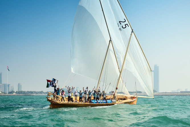 Under the Patronage of Hamdan bin Zayed, "Zilzal 25" Crowned Champion of Abu Al Abyad 60-Foot Traditional Dhow Race