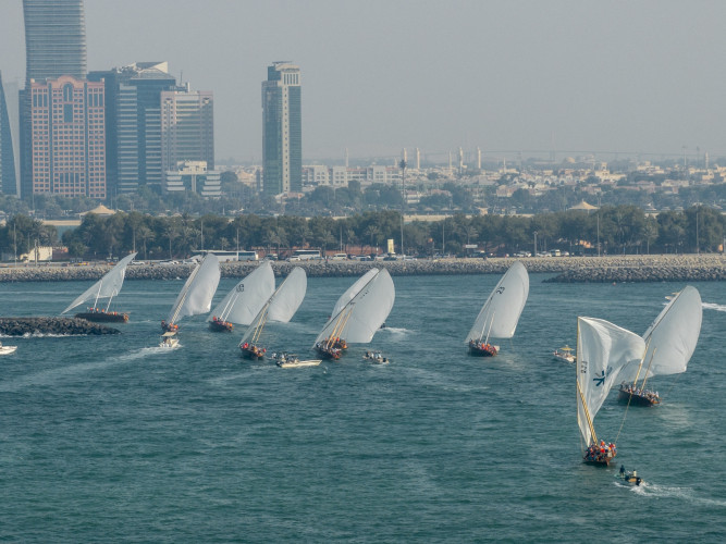 Under the Patronage of Hamdan bin Zayed, the Ghanada 60ft Dhow Sailing Race Kicks Off on October 10.