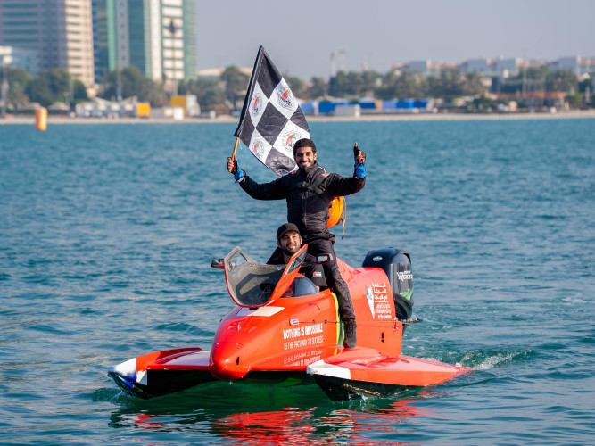 Al Yafei Delivers a Strong Performance in Race 1 of the UAE Formula 4 Powerboat Championship