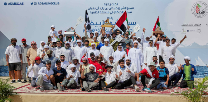 "Al Dhafra" is crowned with the title of "Abu Al Abyad" 60-foot dhow sailing race