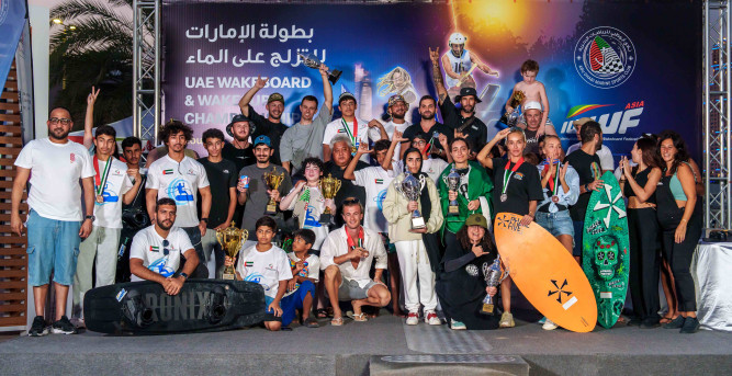Under the patronage of Mohammed bin Sultan bin Khalifa Al Nahyan, the UAE Wakeboard & Wakesurf championship was held