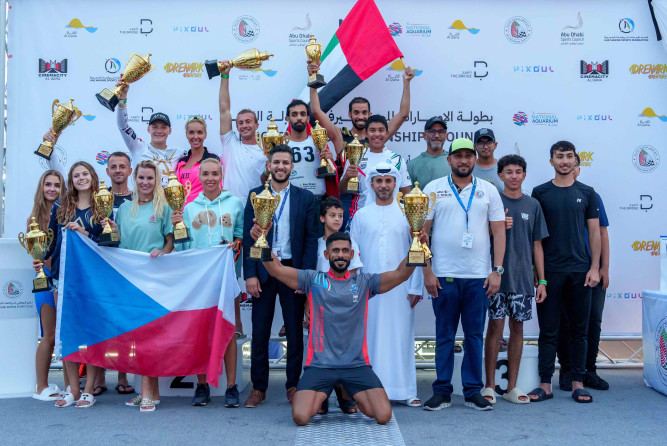 Motosurf Championship achieves high technical excellence in five categories, and the participation of 50 racers on Al Qana