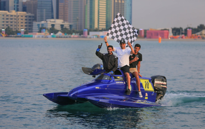 Salem Al Yafei, Champion in UAE F4 Powerboat Championship Abu Dhabi