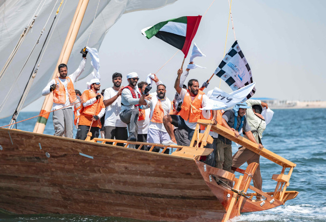 Hamdan bin Zayed crowns “Hashim” champion of the Delma Sailing Race