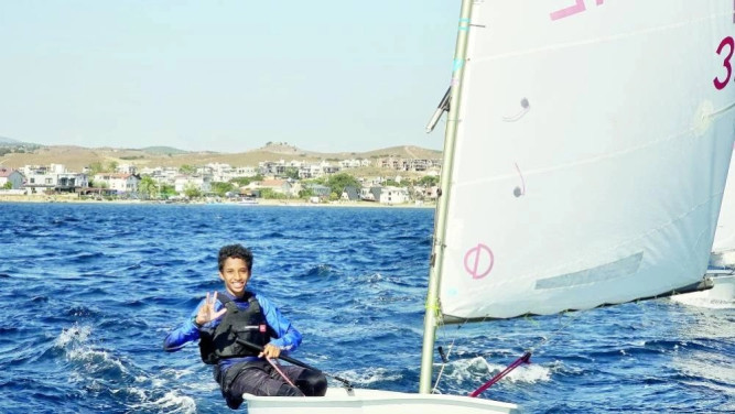 "Al-Zubaidi Shines Bright: Capturing Silver at Optimist Championships in Izmir"