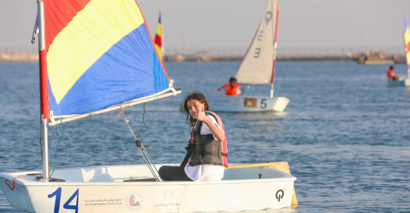 "Exploring Daily Sailing Competitions and Learning Maritime Skills at 'Nukhaudha Abu Dhabi'.