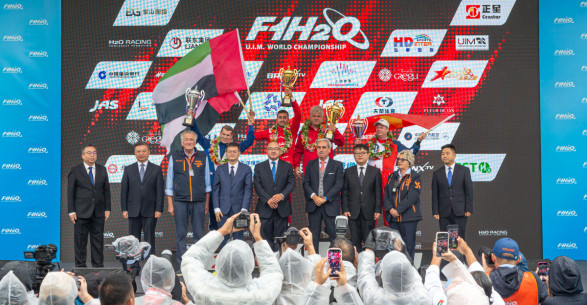 Mohammed bin Sultan bin Khalifa praises the achievements of the UAE boats at the Formula 1 World Championship in China.