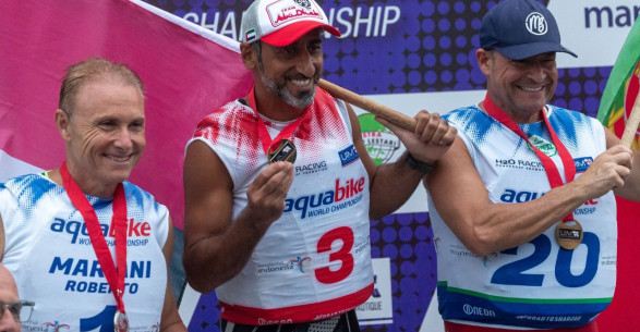 An achievement for the UAE in marine sports: Rashid Al Mulla is crowned World Aquabike Champion in the Freestyle Category for the sixth time