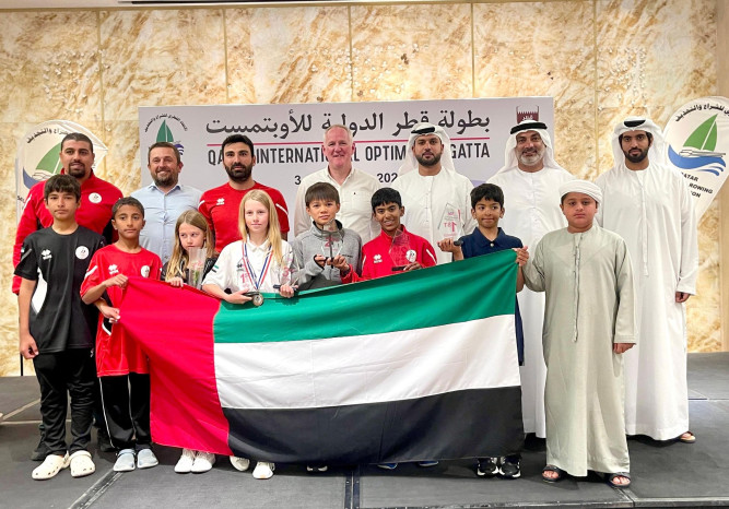 Five Medals for UAE National Sailing Team at Qatar Optimist Championship